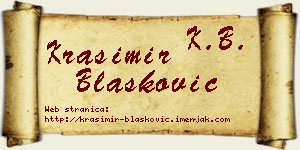 Krasimir Blašković vizit kartica